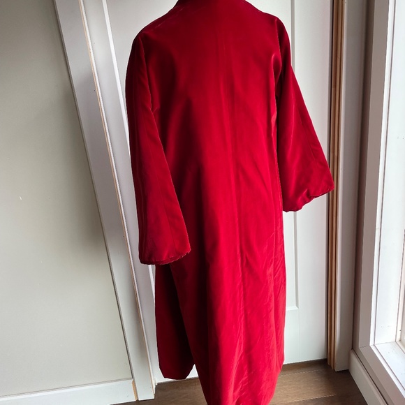 Vintage Opera Coat Cloak Red Velvet - Picture 10 of 12